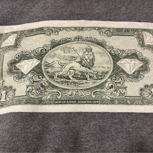 Diamond Supply Co. Gray Crewneck with Dollar Bill Graphic